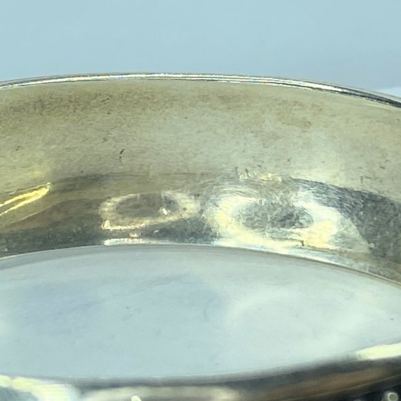 Signed Native American Hallmarked Pictograph Sterling Silver Cuff by B Webb - Picture 8 of 9